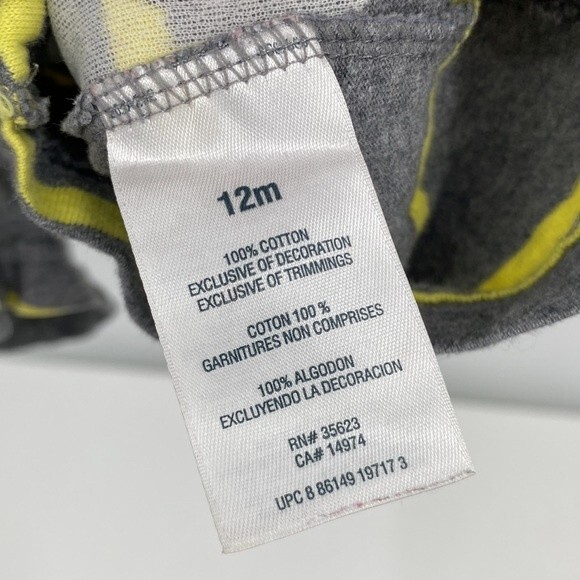 Carters Boys 12 month Snap Bottom Romper One Piece Summer Outfit Monkey - Picture 5 of 6